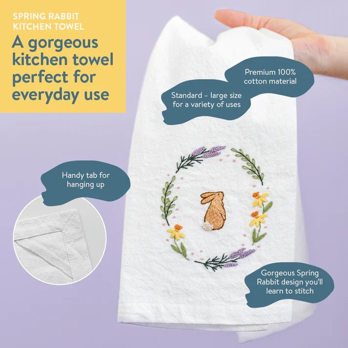 Spring Rabbit KitchenTowel Beginner Kit